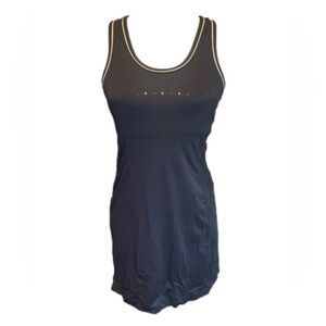 Tail Black Gold Racerback Sleeveless Tennis Athletic Dress S Small